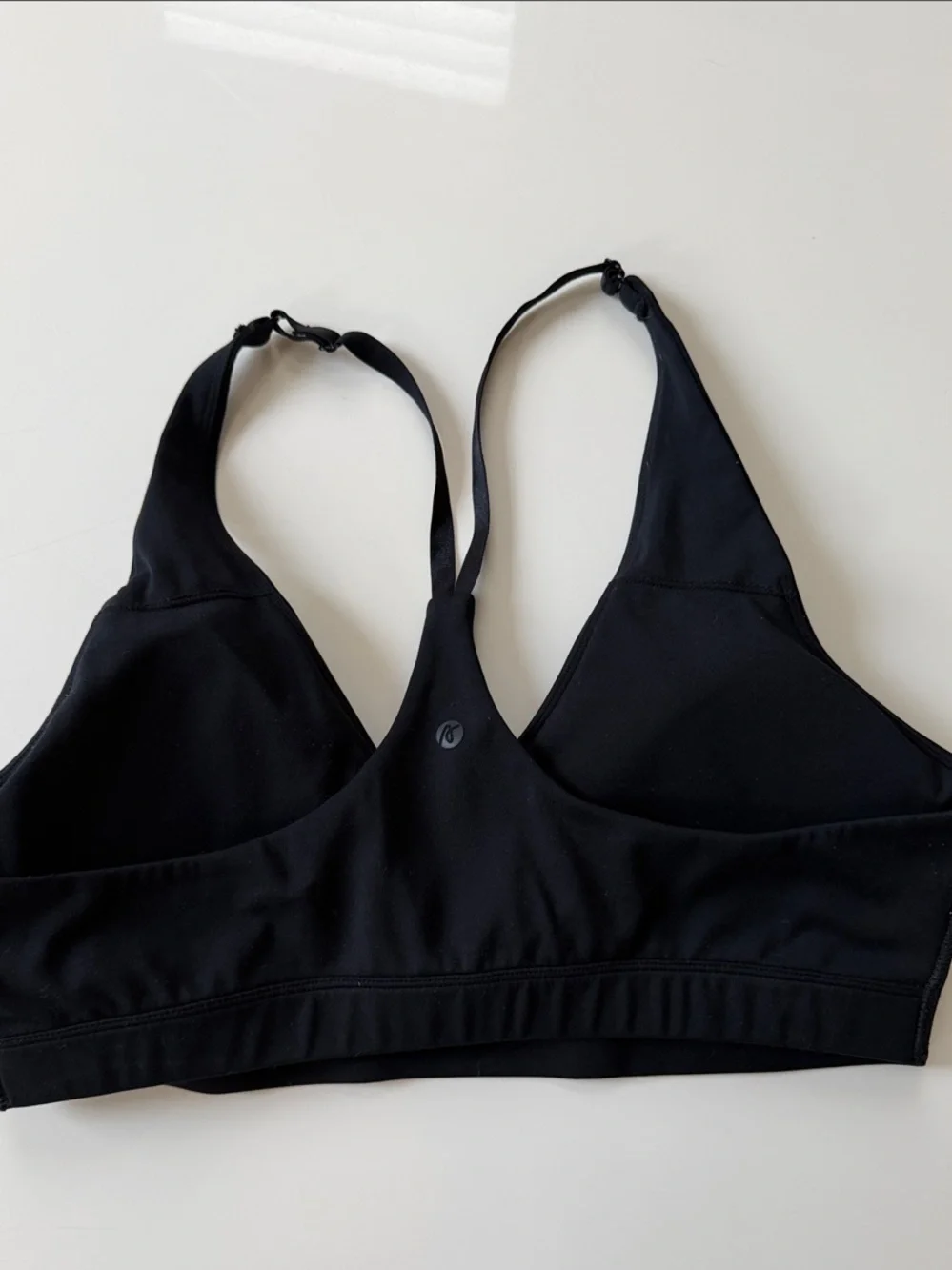 AYBL Black V-Neck Seamless Racerback Sports Bralette - Picture 4 of 7